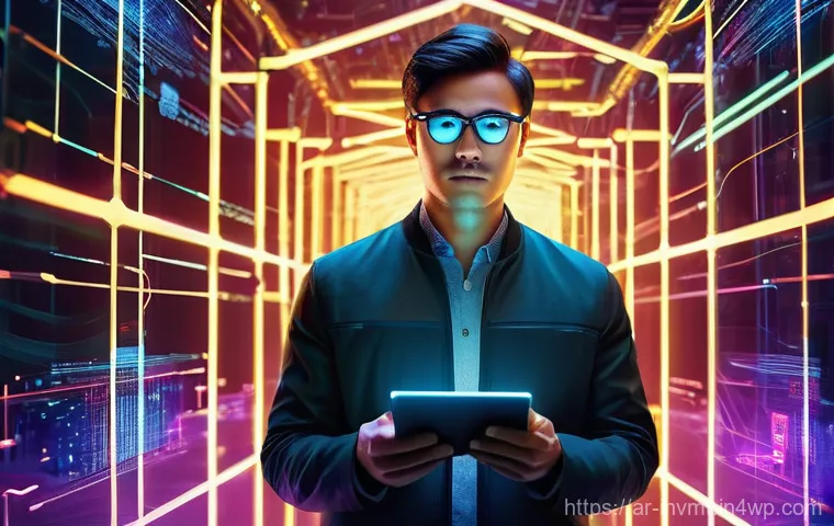 NFT 아트와 블록체인 기술의 관계 - **Prompt 1: The Genesis of Digital Ownership**
    "A visionary digital artist, wearing smart casual...
