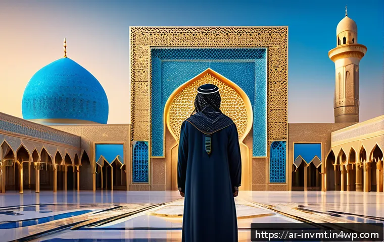 NFT 아트 작품의 다양성 분석 - A captivating digital artwork depicting a futuristic Arab heritage scene in augmented reality style:...